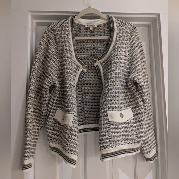 Nanette Lepore Tweed Cardigan L - Picture 11 of 14